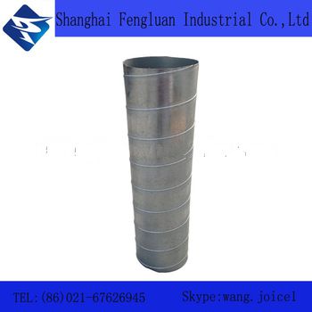 Round duct with fittings for duct type air conditioner
