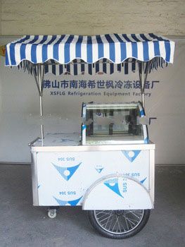 refrigerator bicycle,ice cream bike