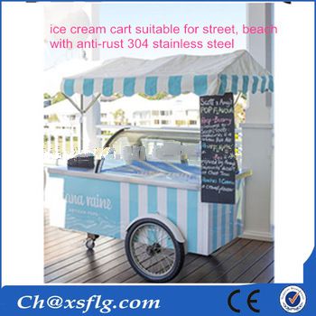motorcycle ice cream kiosk vending car food cart