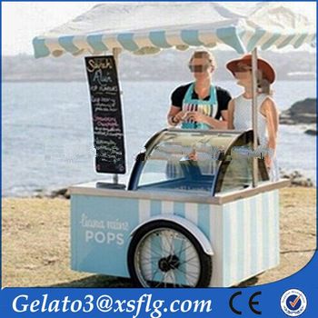Fashionable ice cream cart in mall & ice cream cart design for sale