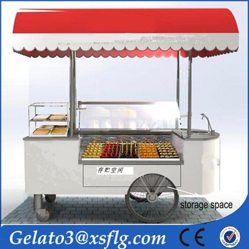 electric mobile food truck/snack vending cart/ice cream kiosk for sale