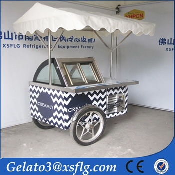 Stainless Steel Electric Cars Ice Cream With Wheels