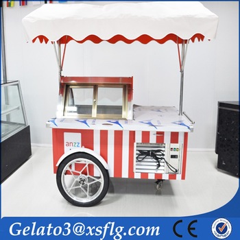 Mobile Ice cream kiosk Electric tricycle vending mobile food cart with wheels CE