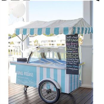 street mobile icecream food carts for slush machine