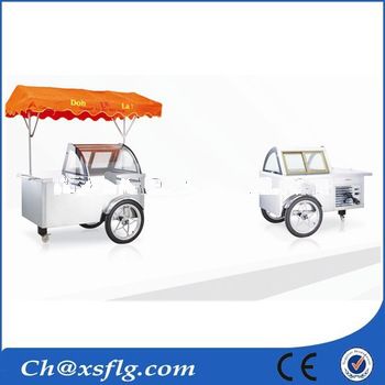 electric tricycle food cart/ice cream cart for sale/trailer food