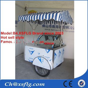 mobile push fruits fast food ice cream scoop cart display