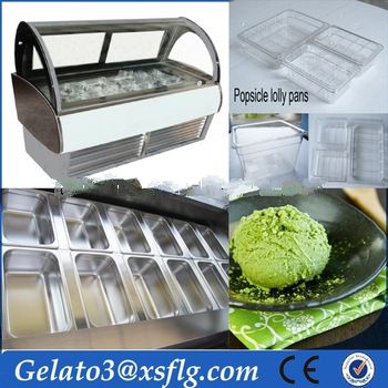 italian ice cream showcase refrigerator