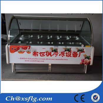 cake gelato display freezer for sale