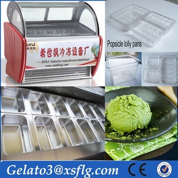Commercial refrigerators display gelato batch freezer