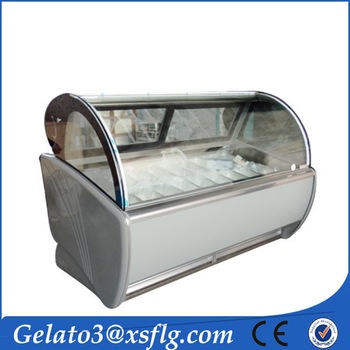 Horizontal refrigerator commercial ice cream display case