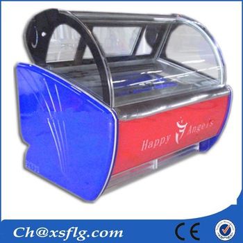 commercial portable gelato showcase freezer for sale