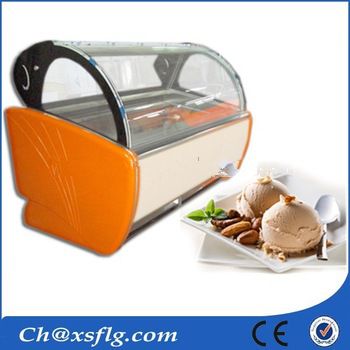 popsicle and gelato chest display freezer for gelato icecream display