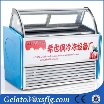 gelato showcase refrigerators/ice cream display cabinets