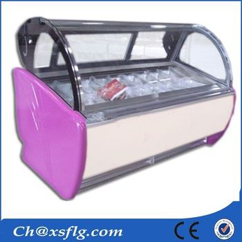 small mini gelato showcase display freezer for gelato use