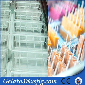 Popsicle ice cream display bar freezer
