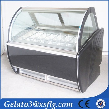 Commercial ice cream gelato upright freezer