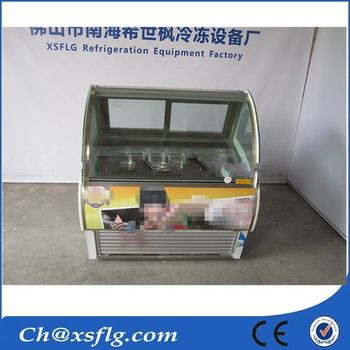 portable scoop ice cream display freezer case