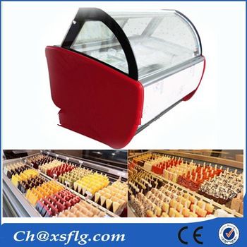 mobile mini ice cream popsicle display fridge