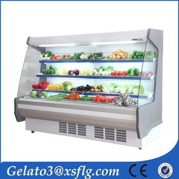 vegetable refrigerator fruit storage display freezer for supermarket