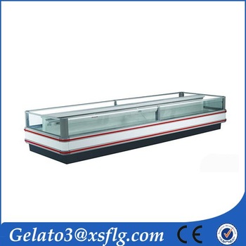sliding door forzen equipment upright freezer for supermarket