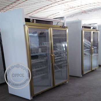 OP-A309 OEM Customized Double Doors Compressor Beverage Display Cooler Supplier