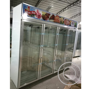 OP-A319 Four Doors Vertical Display Refrigerator Showcase