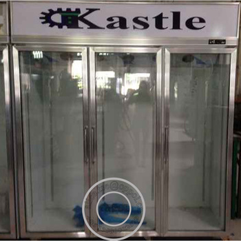 OP-A320 Three Doors Customized Canopy Design Upright Display Refrigerator