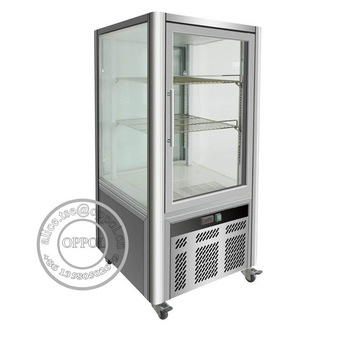 OP-A1310 Bakery Showcase Cooler Four Sides Glass Door Display Refrigerator for Cooling Sandwich
