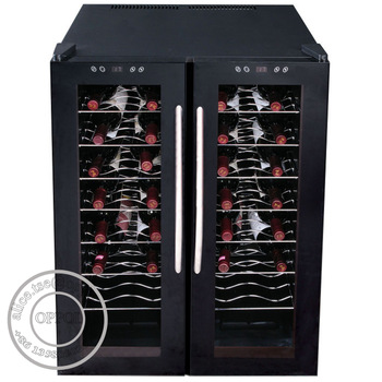 OP-A1001 Electric Direct Cooling Wine Two Glass Doors Display Cooler