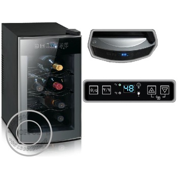 OP-H002 Digital Single Temperature Vertical Wine Cooler , 8 Bottles Wine Fridge