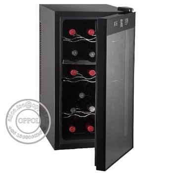 OP-H016 Glass Door Wine Cooler ,Single Zone Compressor Wine Fridge