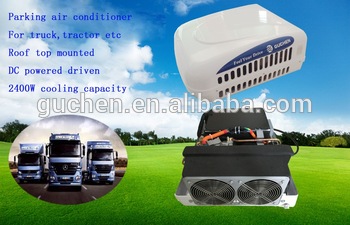 Rooftop model truck sleeper cab air conditioner driven by battery