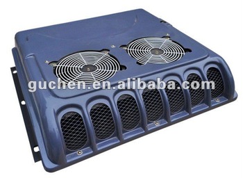 Cab roof mounted air conditioner for road roller