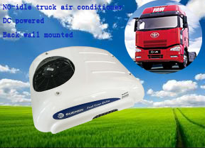 Truck cab air conditioner with big cooling capacity