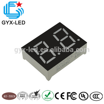 black face air type white color 2 digits seven segment display