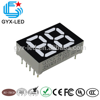 black face air type yellow color 2 digits led segment display