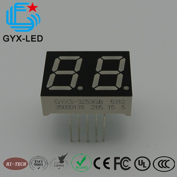 Purple emitting color 15 10 dimension 0 28inch dual digit seven segment numeric display for home appliance indoor use