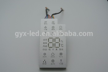 High quality silver surface <font color='red'>white</font> <font color='red'>segment</font> air type <font color='red'>common</font> <font color='red'>anode</font> custom led <font color='red'>7</font> <font color='red'>segment</font> <font color='red'>display</font>