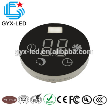 White emitting color custom 7 segment round led display for timer