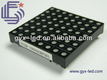 GYXM 1988 Black face RGB 4 8 mm 48mm x 48mm 8 8 LED Dot matrix Display