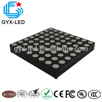 high reliability red and green color 8 8 dots LED dot matrix display sign