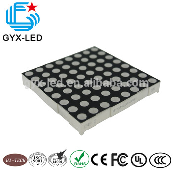 high quality red and green color 8 8 dots 7 62 mm pitch P7 62 LED array dot matrix display