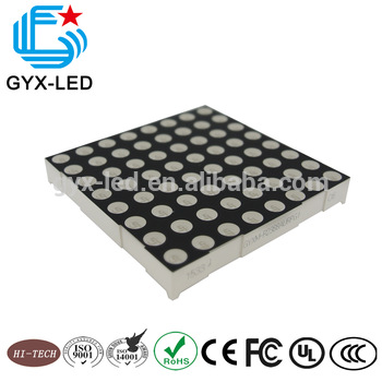 high reliability red and pure green bi color 8 8 dots PIN LED dot matrix display