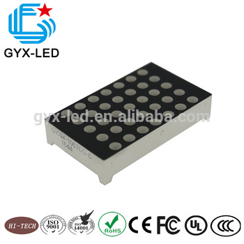 alibaba express red and pure green bi color 3 mm diameter dot 5 7 array 4 6 mm pitch 1 0 inch 43 26 mm led dot matrix module