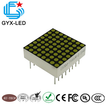 0 7inch 8 8 dot array LED dot matrix display white color
