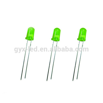 high brightness green color dip round led lamp