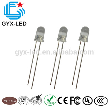 wholesale white clear lens super bright white 5mm lens 5 8mm flange round type throuhg hole LED