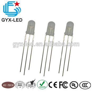 High brightness white 5mm flat top rgb led