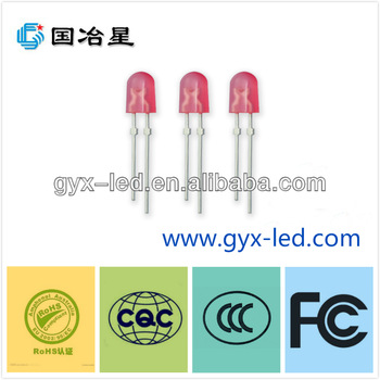 Red color 5mm oval type lamp led DIP LED Through hole LED