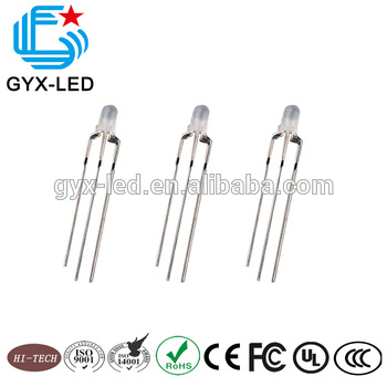 Shenzhen professional manufacturer 3mm round dual color DIP LED
